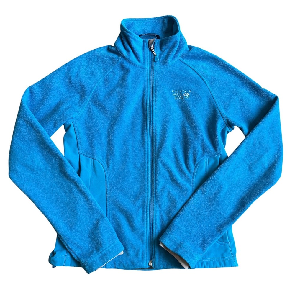 Mountain Hardwear Full Zip Fleece Jacket Womens Small Blue Excellent Condition